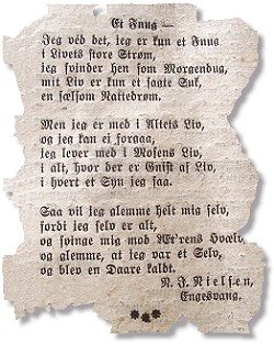 Jørgen Nielsens digt Et fnug i Silkeborg Avis 22. januar 1921