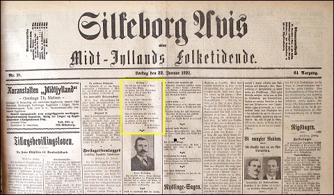 Silkeborg Avis 22. januar 1921