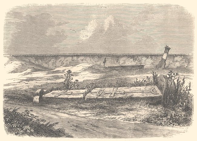 Liden Kirstens Grav gengivet i træsnit i Illustreret Tidende, 22. april 1860