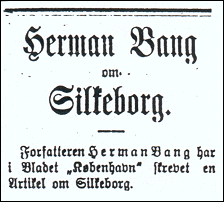 Herman Bang i Silkeborg Avis